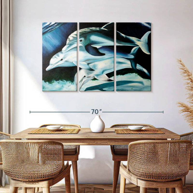 Brampt Dolphin Trio, 36" H x 57" W