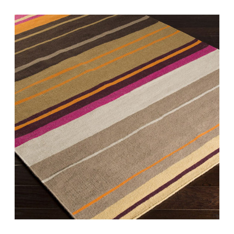 Wool Striped Indoor Rug, Rectangle 3'3" x 5'3"