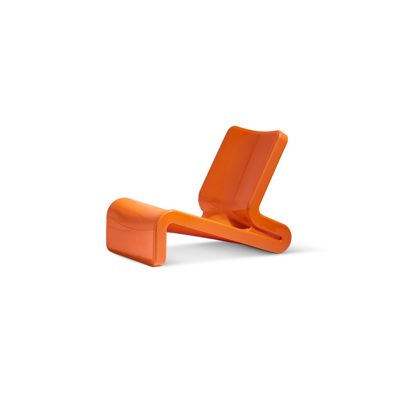 Line Outdoor Lounge Chair, Vintage Orange
