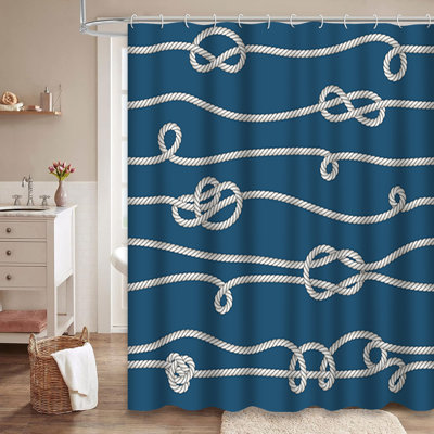 Rideau de douche à 12 crochets Marine