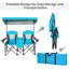 Chaises portatives pliantes portatives pour camping avec porte-gobelet-58260216