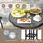 Latitude Run® 3 Pcs Outdoor Bar Stool Set With Dpc Tabletop Umbrella Hole & Footrest 2 Chairs