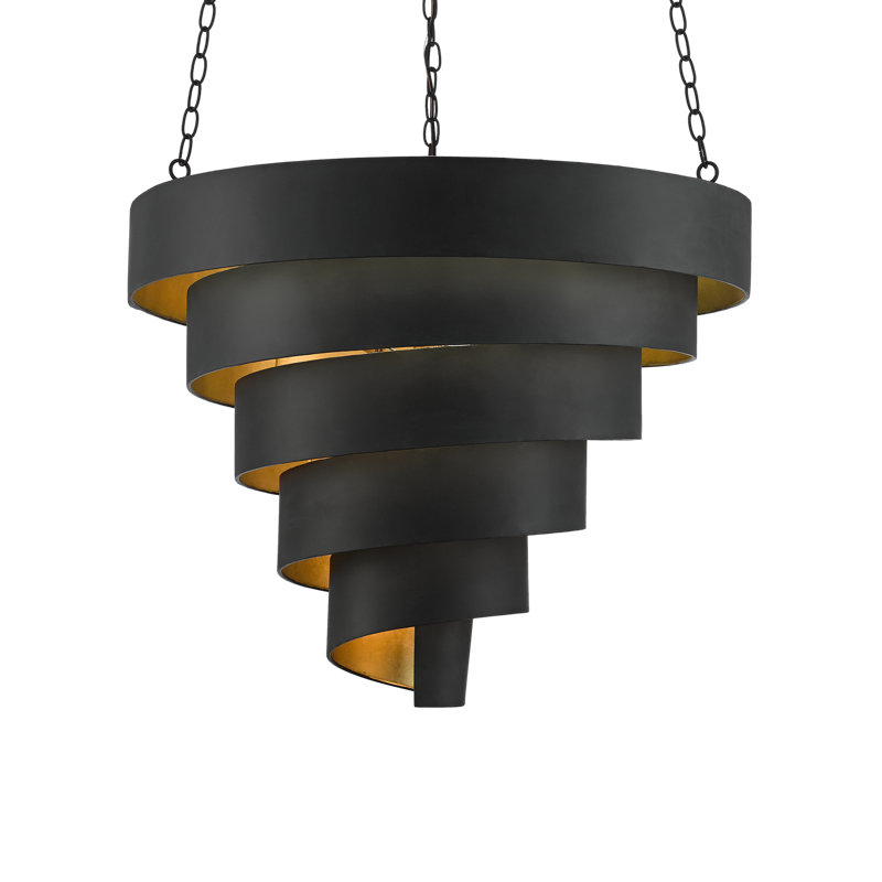 Lustre à niveaux unique en chiffon 7 lumières Chiffonade