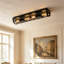 4-Light 80cm Metal Farmhouse Dimmable Flush Mount