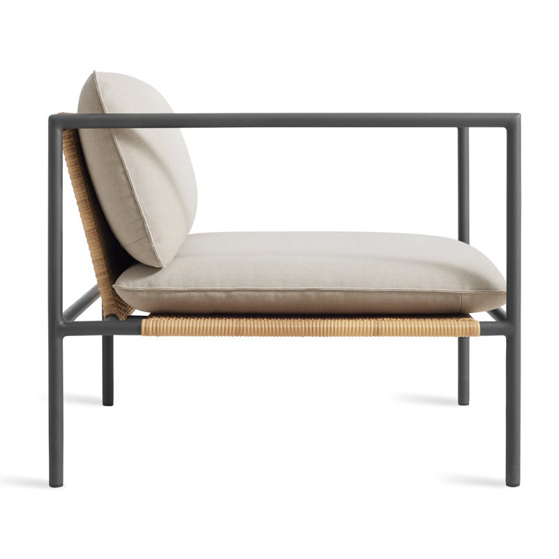 Dog Days Outdoor Lounge Chair, Sunbrella Linen, Charcoal