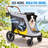 Large Dog Stroller, One-Touch Open & Fold Pet Stroller for Dogs Up to 92.6 lbs, Spacious Panoramic Cabin, Dual Entry, 360° Front Wheels & Rear Brake