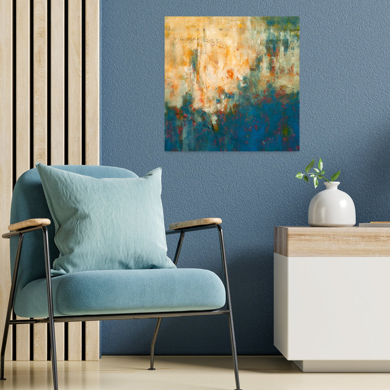 Art respirant abstrait contemporain, H 18 po x l 18 po