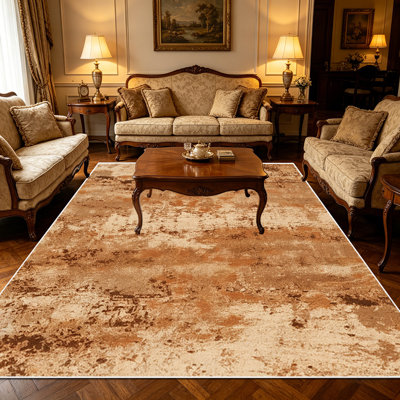 Tapis de sol en marbre de travertin patiné patiné de 1 pièce, doux et confortable, facile à entretenir et lavable à la machine, convient au salon, à la chambre à coucher, à l'entrée principale, au patio, à la véranda, au couloir de la salle à manger, à la maison, à l'extérieur