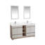 Ensemble de meuble-lavabo double 59 po avec miroir Kulia-1725482791