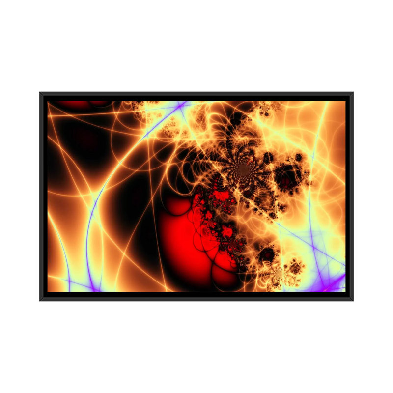 «Digital Beating Heart», impression sur toile, H 18 po x l 26 po x P 1,5 po, Toile encadrée noire, Pas de tapis