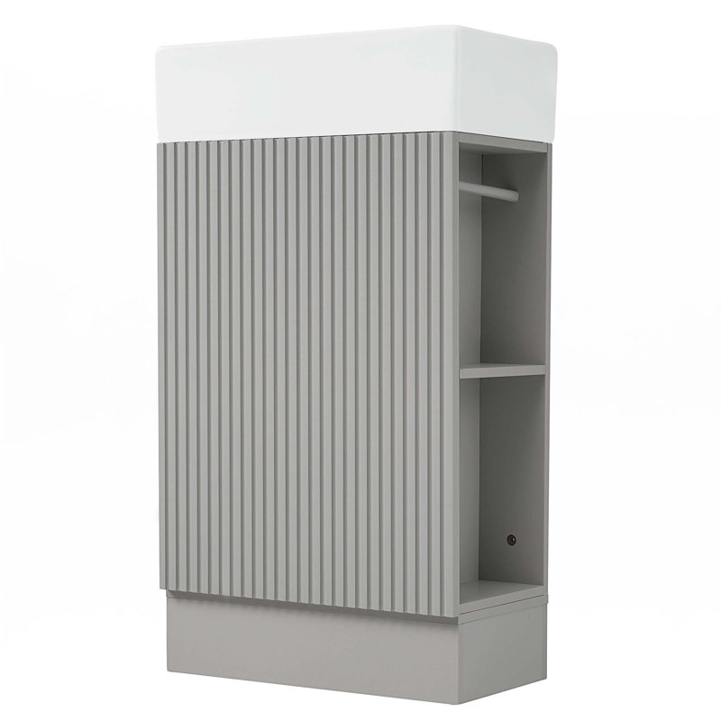 Meuble-lavabo 18,6 po avec lavabo, Gris
