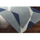 Sean Abstract Handmade Tufted Wool Light Blue/Navy/Light Slate Area Rug