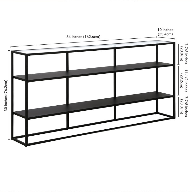 Fallon 64'' Glass Top Console Table