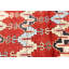 Tapis rouille et multicolore noué à la main à motif géométrique tribal avec des accents bleus-679983293