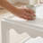 Elegant Beige 48" Two-Tier Mango Wood Coffee Table with Scalloped Edge-1935195901