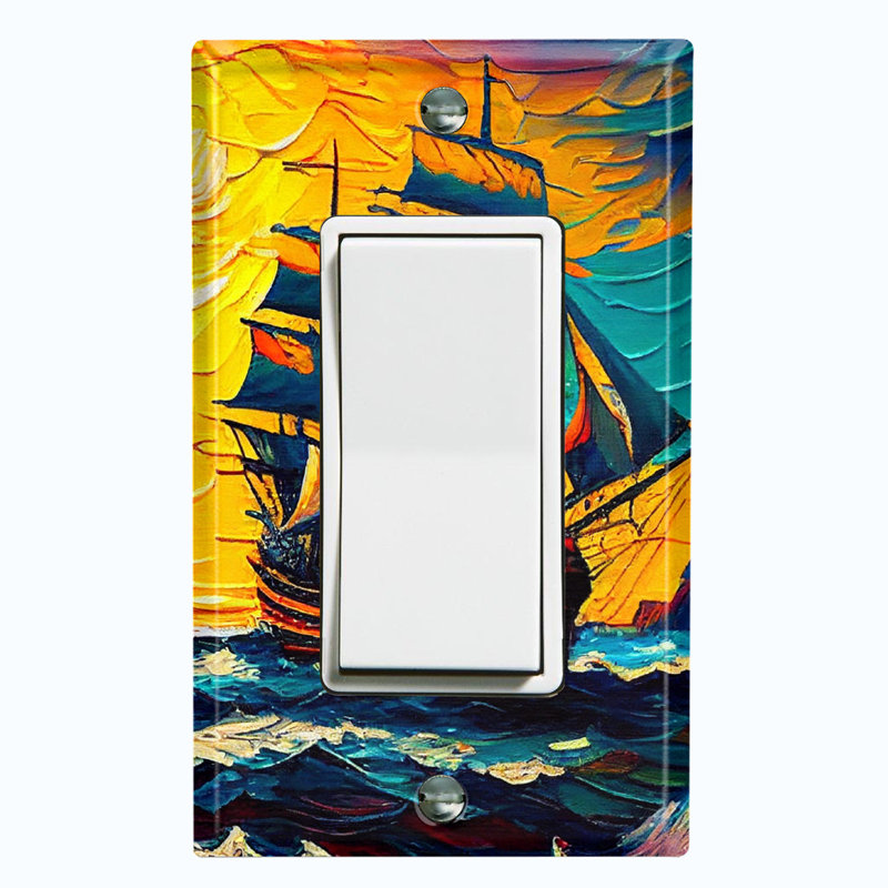 Copper Rust Patina Teal Print 1 - Gang Rocker Standard Wall Plate