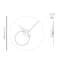 Solid Wood, Fibreglass Analog Wall Clock-49381032