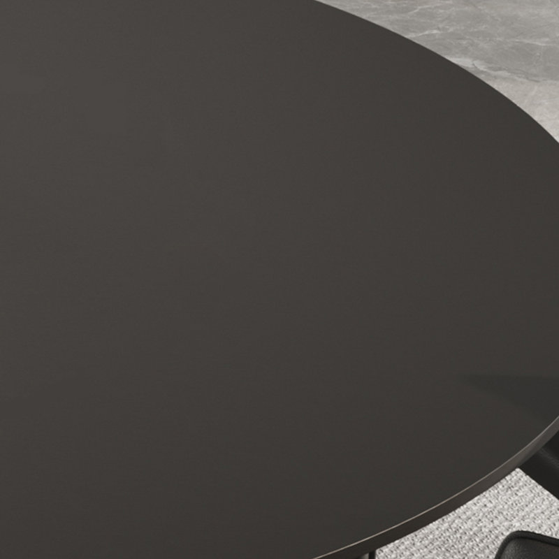 Ensemble de table de salle à manger moderne et minimaliste noir, H 29,5 po x L 47,2 po x l 47,2 po