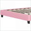 Lit plateforme tapissier pleine grandeur crème rose avec tête de lit couronne, bois de peuplier et amp; Cadre en panneau de fibres à densité moyenne, support de 500 lb, aucun sommier nécessaire-1134571345-1134571346