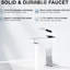 Robinet de salle de bain, Bonde escamotable, Monotrou, Style contemporain, Fabrication carrée en laiton massif, Économie d'eau, Mouvement à levier, Conception de service durable, Performance