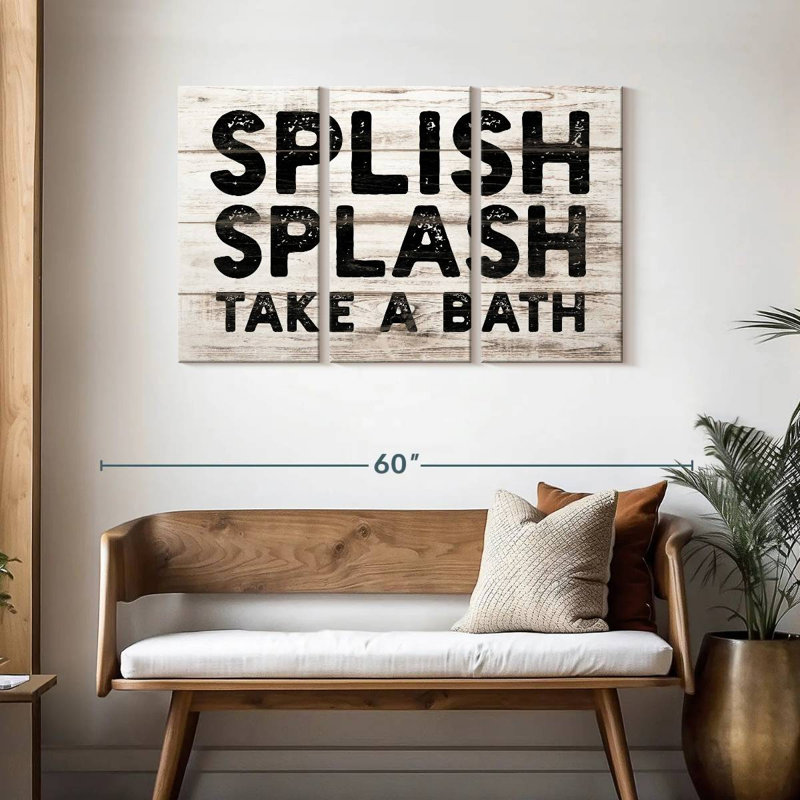 Ketti Funny Bathroom Splash, 28" H x 45" W