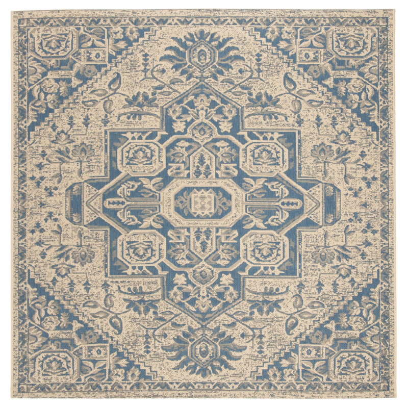Adler Performance Oriental Indoor/Outdoor Area Rug, Square 6'7"