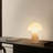 Mushroom 12.75 in. Vintage Inspired Modern LED Bedside Table Lamp with Frosted Glass Shade - Bundle Set of 2