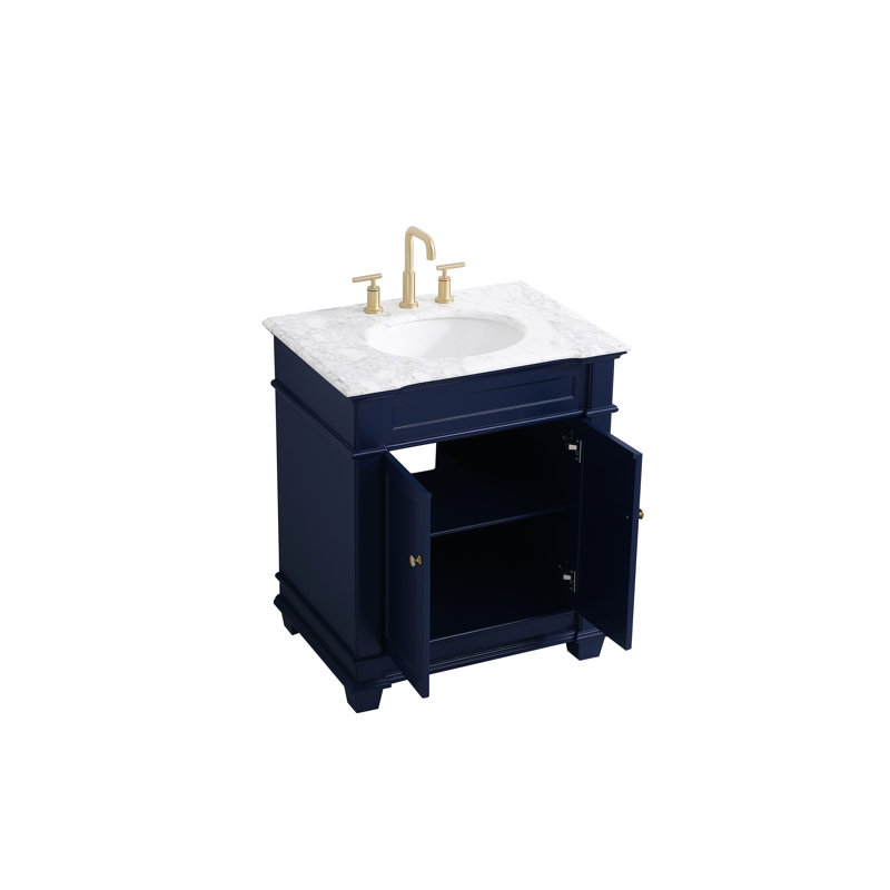 Ensemble de meuble-lavabo simple 30 po Lydie, Bleu