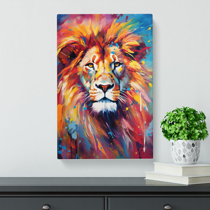 Lion Abstract - No Frame Print, 76cm H x 50cm W x 3cm D