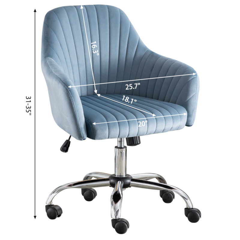 Chaise d'appoint moderne et réglable en velours pour le bureau personnel et les loisirs, assise confortable et élégante