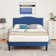 Auxter Platform Bed Frame with Height Adjustable Upholstered Headboard No Box Spring Needed