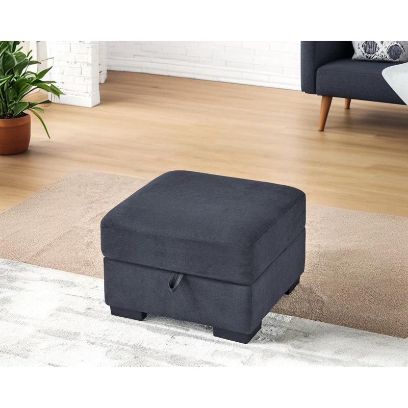 Repose-pieds de rangement moderne avec couvercle rembourré
