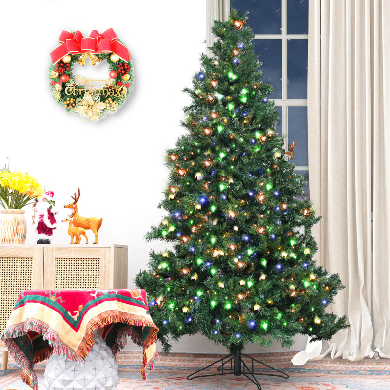 Arbre de Noël artificiel illuminé 6 pi / 7 pi Riva, 7'