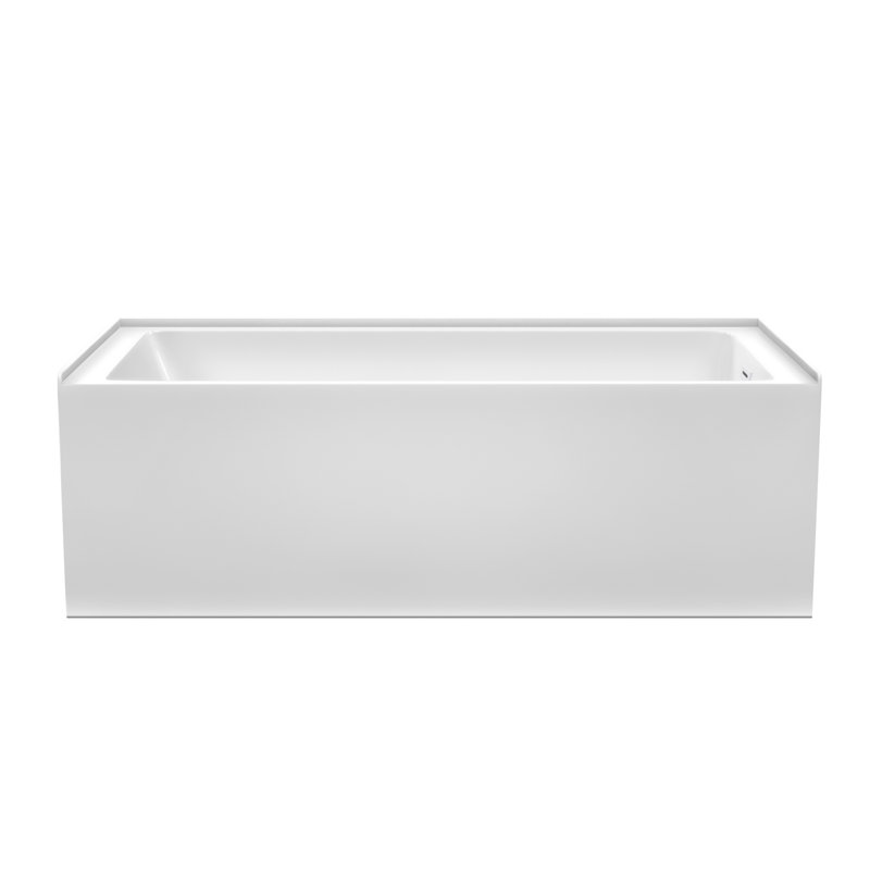 Grayley 66'' x 32'' Soaking Acrylic Bathtub, Right, White
