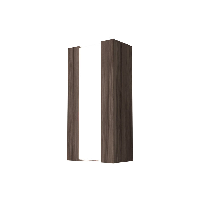 LED Flush Mounted Sconce, American Walnut