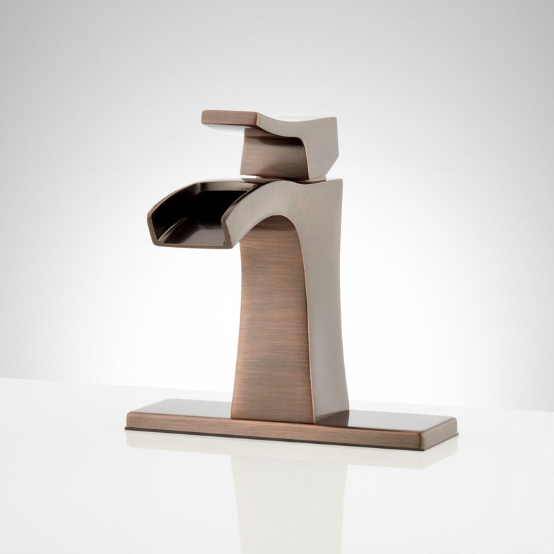 Vilamonte 1.2 GPM Single Hole Bathroom Faucet with Metal Lever Handle and Pop-Up Drain Assembly, Oil Rubbed Bronze