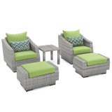 Cannes 5 Piece Club Seating Group with Cushions