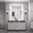 Chrisna LED Bathroom Mirror with Frontlit and Backlit, 3 Colors Temperature & Dimmable Light Anti-fog Tempered Glass Bathroom Vanity Mirror-1644397550-1660412598