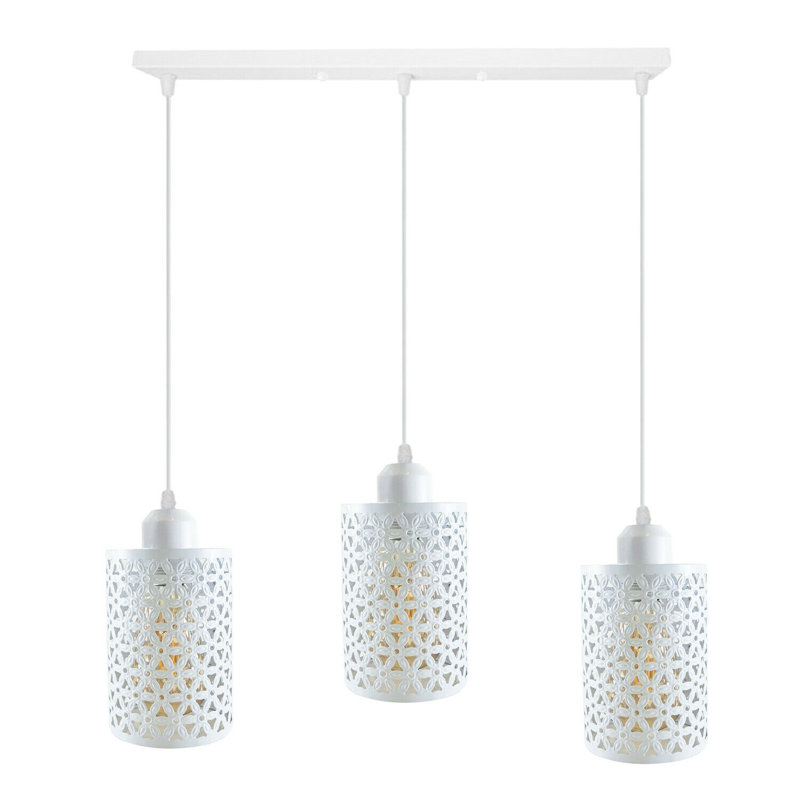 Lorudes 1 - Light White Drum Pendant