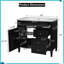 Ensemble de meuble-lavabo moderne 36 "avec lavabo, armoire de rangement ambre, tiroirs à fermeture douce et rangement, finition noire-1368728186