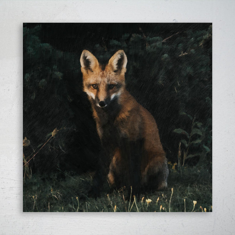 " Fox Illustration ", 32" H x 32" W