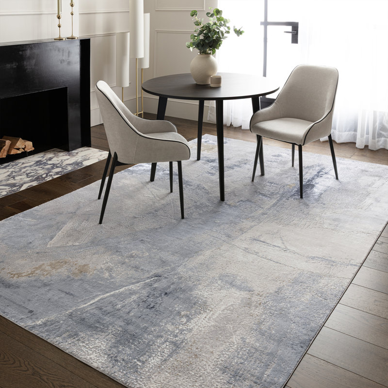 Caydren Blue/Grey/Ivory Area Rug, Rectangle 160 x 230cm