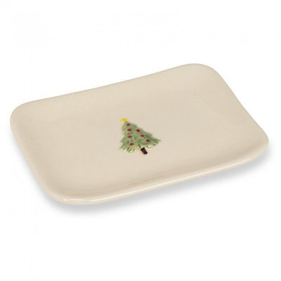 Arbre de Noël sur petite plaque rectangulaire