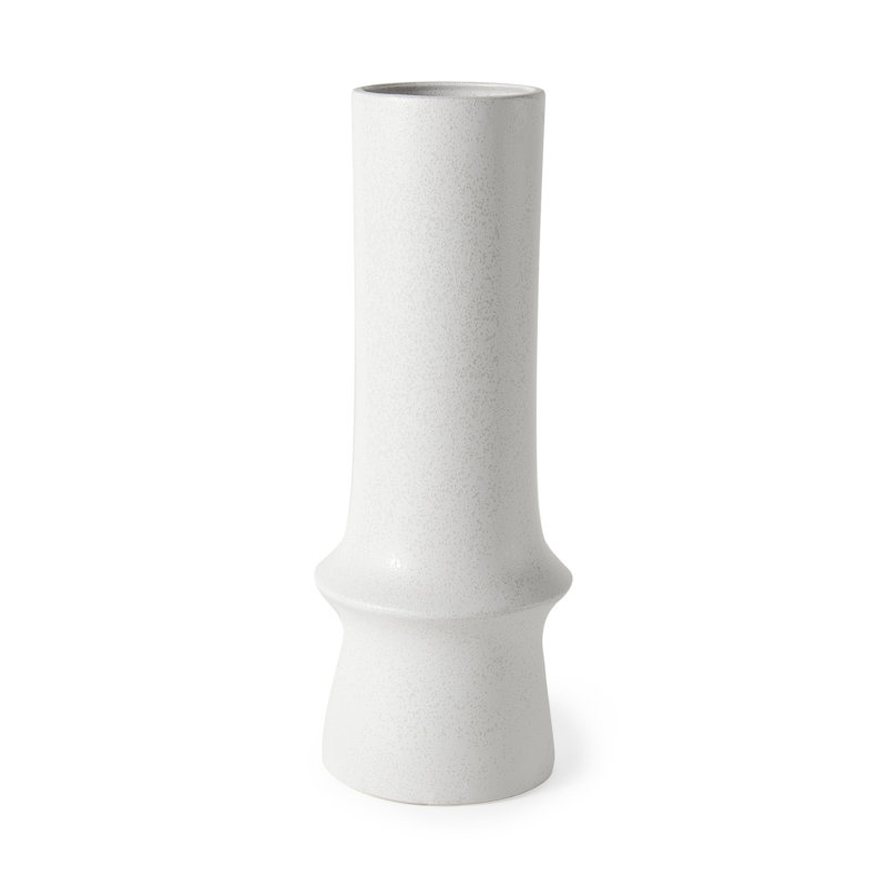 Vase de table en céramique 17 po, Blanc