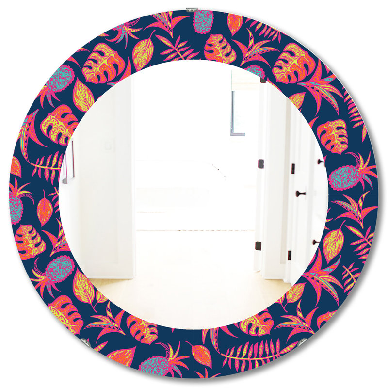 Miroir mural tropical Tropical Mood Pineapple 1, H 31,5 po x l po