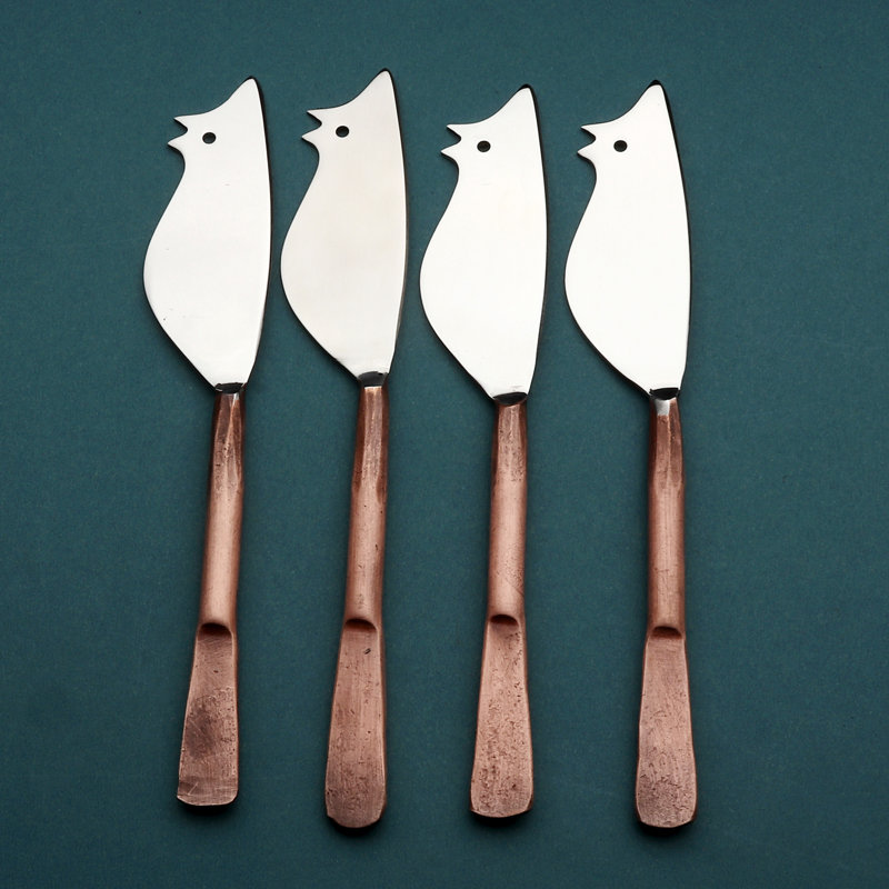 Semiye Ratoncito Cheese Knife/Spreader 4 Pc. Set