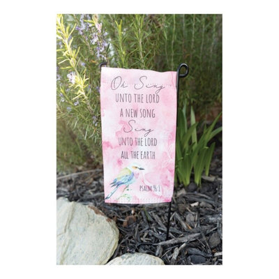  Mini Garden Flag Assortment Set of 24 - 14"H Decorative Outdoor Garden Flags for Yard Lawn and Patio Decor