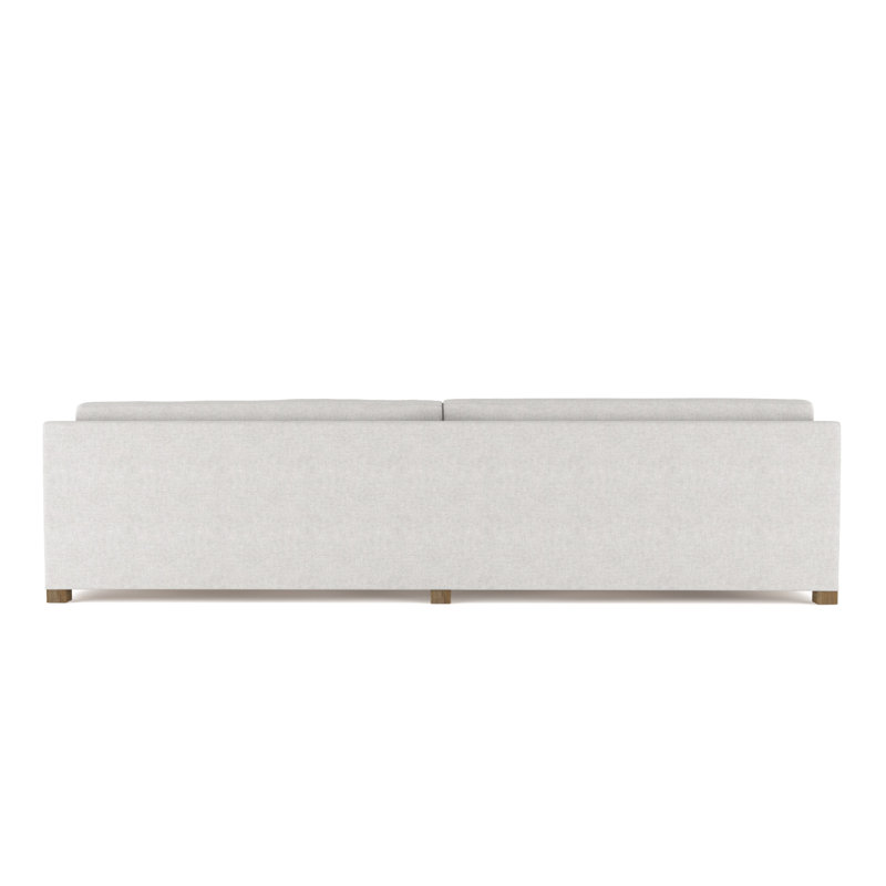 Canapé Madison, Velours moelleux trainée argentée, H 33 po x l 120 po x P 41 po, Patiné