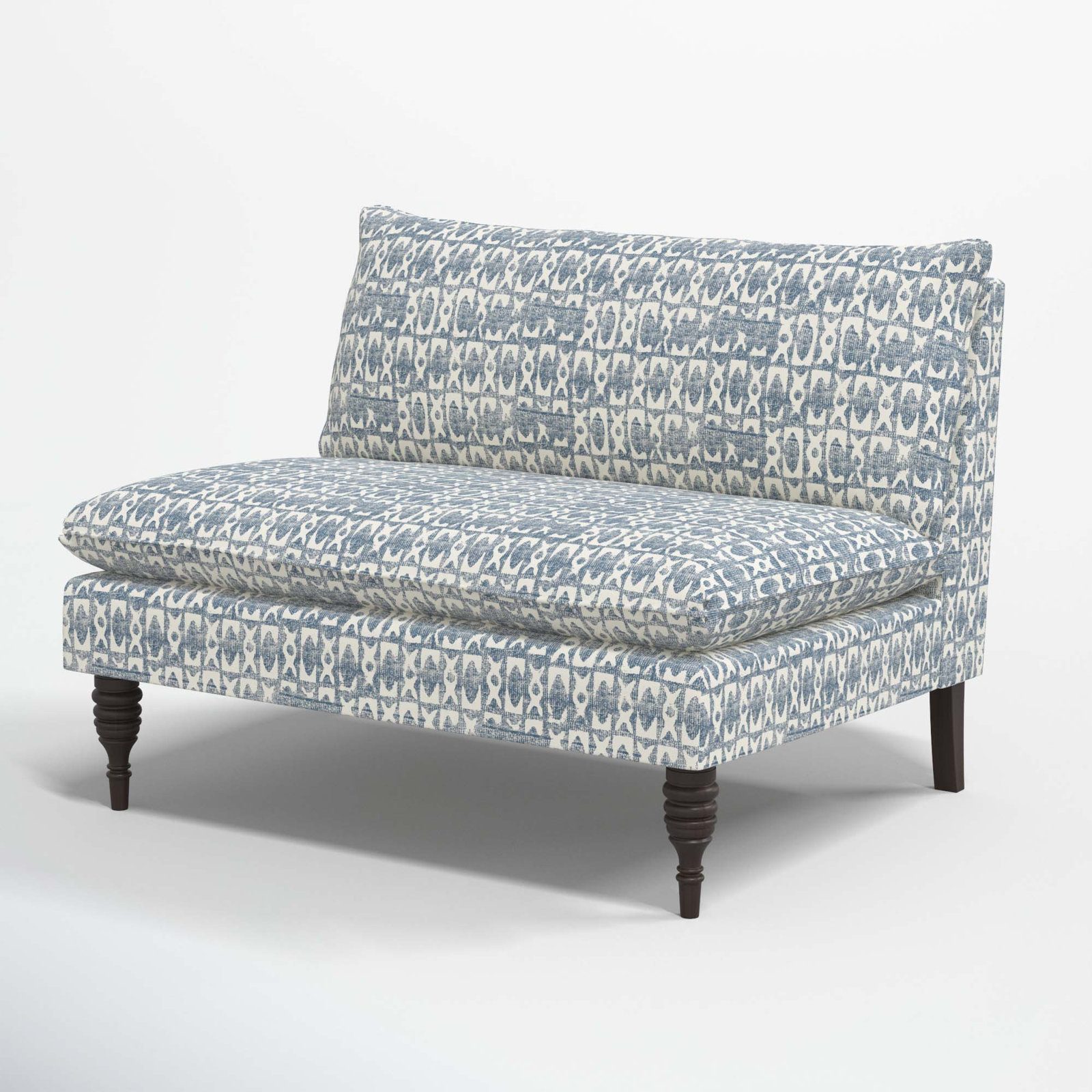 Cecelia 47" Loveseat, Texture Block Blue