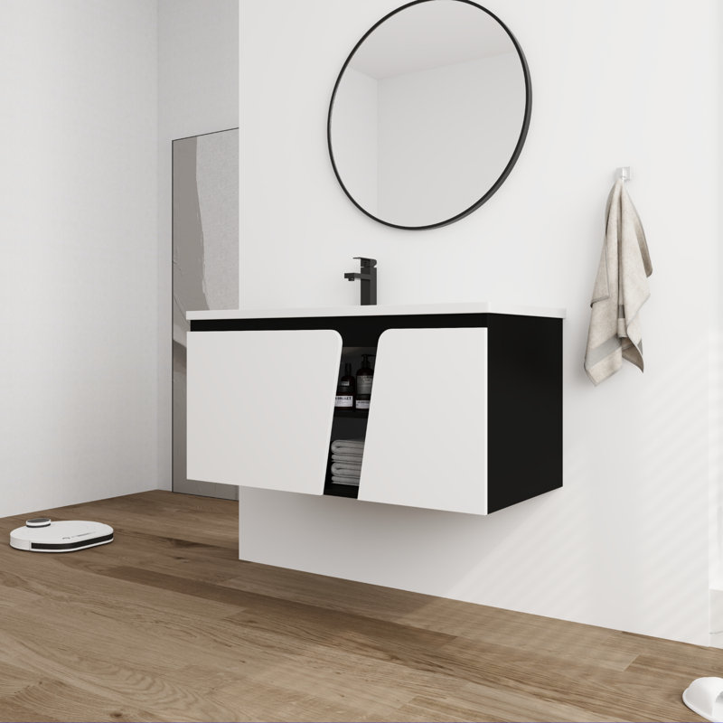 Kemberly 39.94'' Single Bathroom Vanity with Ceramic Top